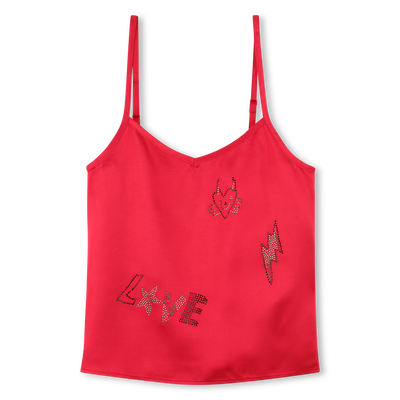 Canottiera in satin con strass ZADIG & VOLTAIRE BAMBINA