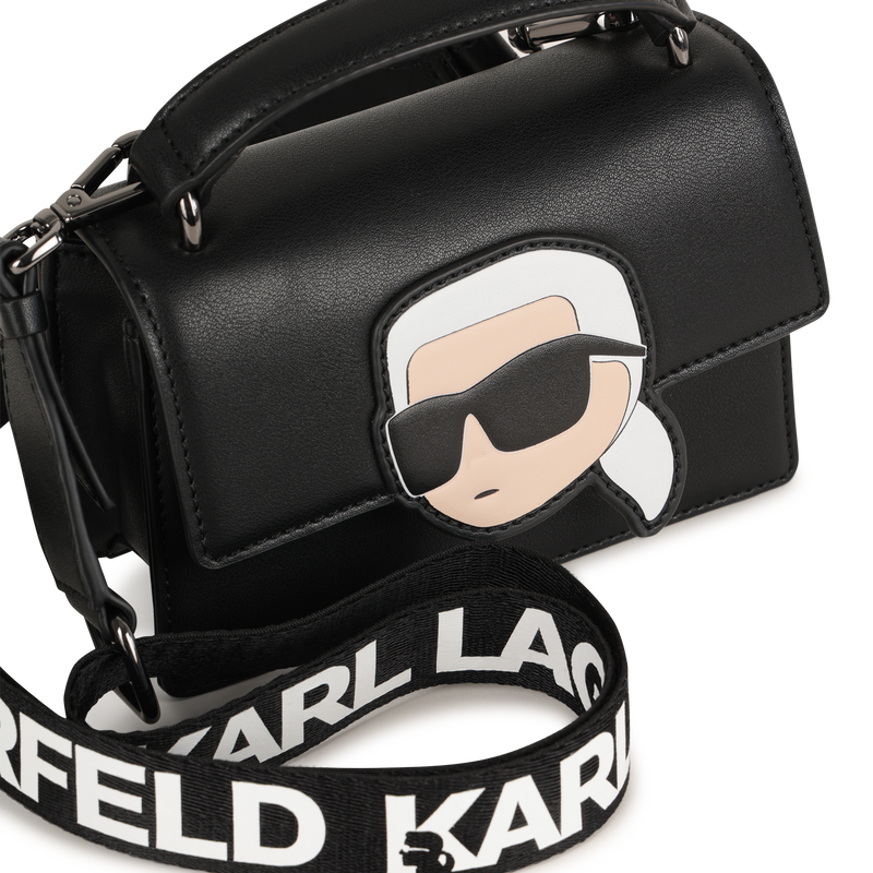 Borsa a mano in tessuto spalmato a grana fine KARL LAGERFELD KIDS 
                        BAMBINA