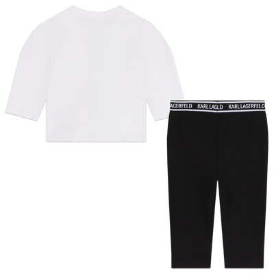 T-shirt e leggings in cotone KARL LAGERFELD KIDS BAMBINA