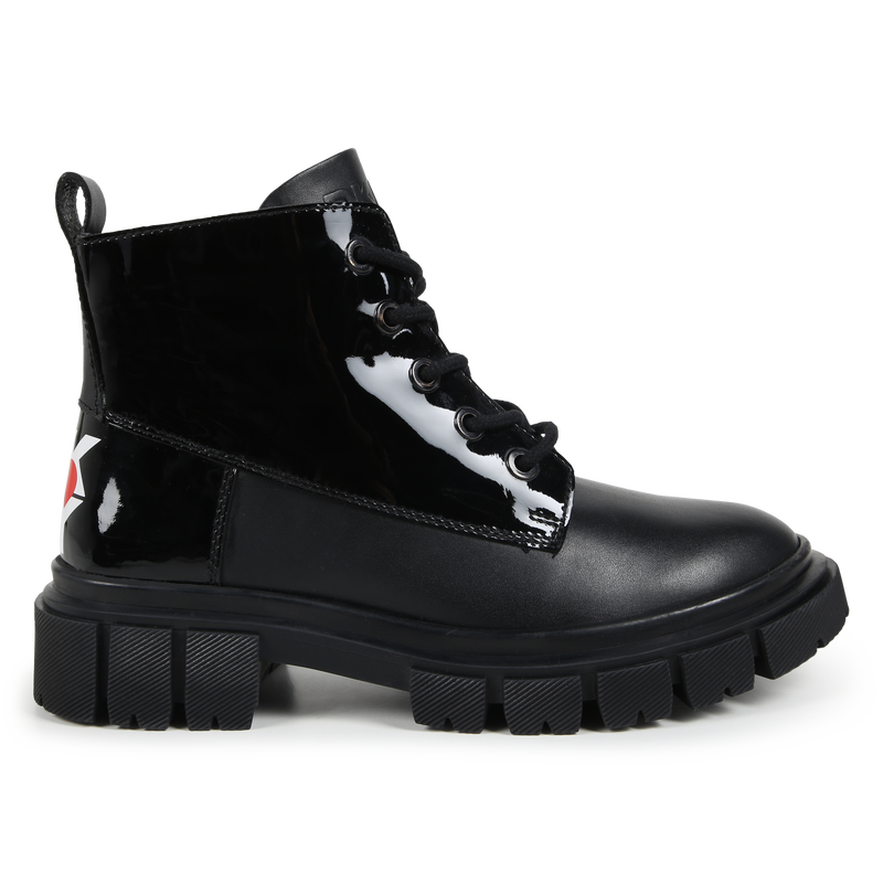 Stivaletti in pelle con zip DKNY 
                        BAMBINA