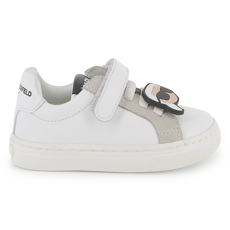 Sneakers basse in pelle bovina KARL LAGERFELD KIDS 
                        UNISEX