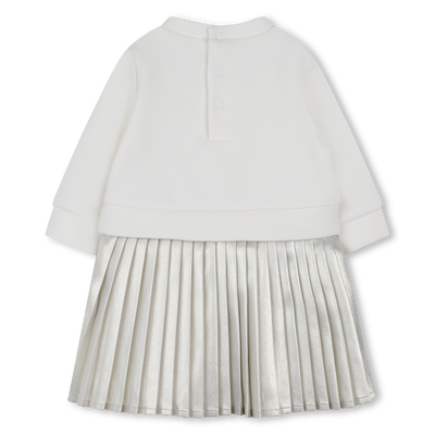 Abito bi-materiale a maniche lunghe MICHAEL KORS BAMBINA