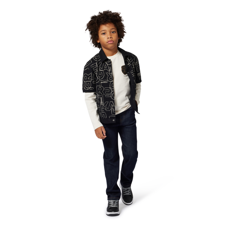 Maglia in jersey a maniche corte KARL LAGERFELD KIDS 
                        RAGAZZO