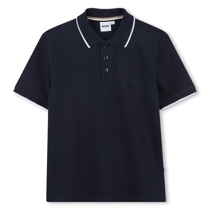 Polo in cotone taglio dritto BOSS 
                        RAGAZZO