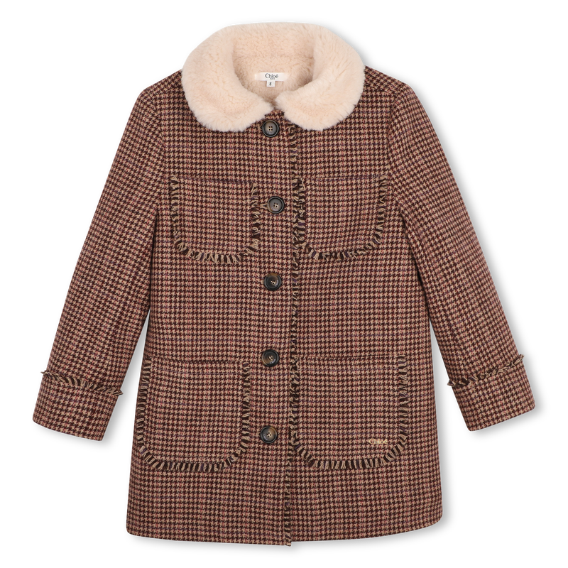 Cappotto in tweed a quadri CHLOE 
                        BAMBINA