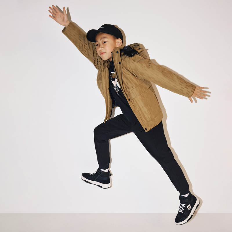 Sneakers alte in pelle KARL LAGERFELD KIDS 
                    RAGAZZO