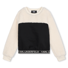 Felpa bimateriale KARL LAGERFELD KIDS 
                    BAMBINA