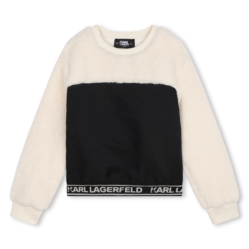 Felpa bimateriale KARL LAGERFELD KIDS 
                        BAMBINA