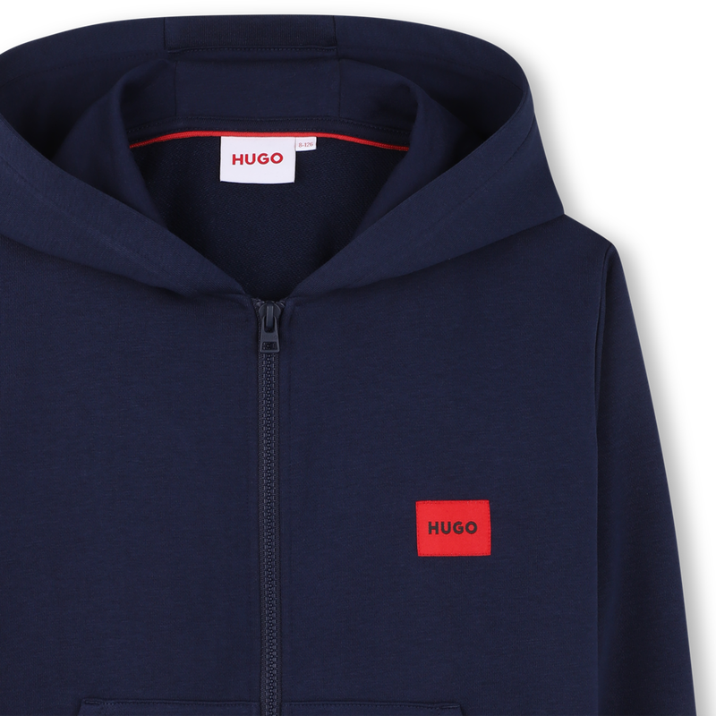 FELPA CON CAPPUCCIO E ZIP HUGO 
                        RAGAZZO