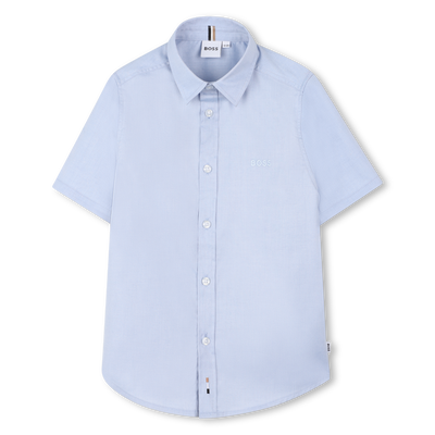 Camicia in cotone tinta unita BOSS RAGAZZO