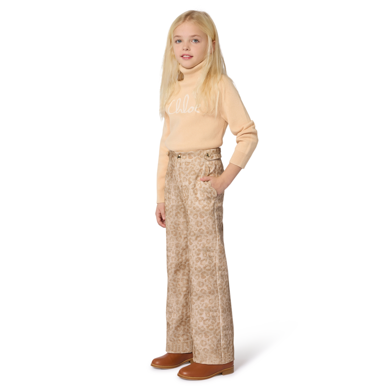 Pantalone in velluto palatino CHLOE 
                        BAMBINA