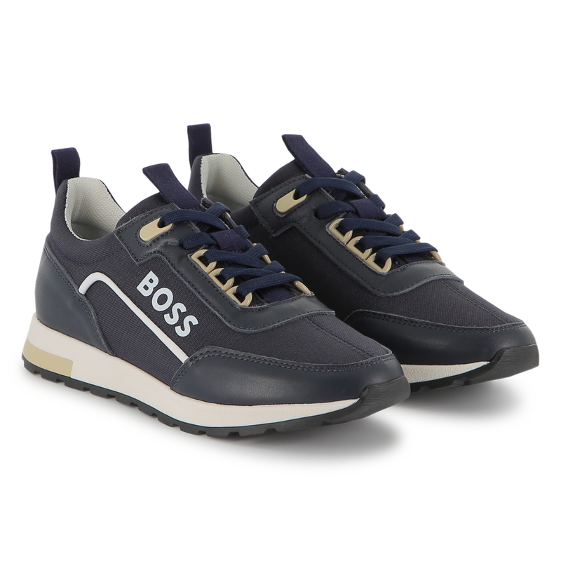 Sneakers bicolore con lacci