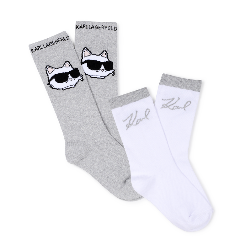 Set di 2 paia di calzini KARL LAGERFELD KIDS 
                        BAMBINA