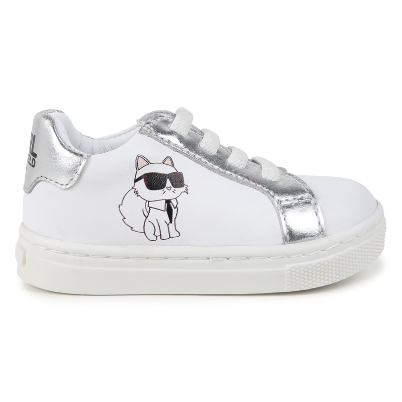 Sneakers basse in pelle KARL LAGERFELD KIDS 
                        UNISEX