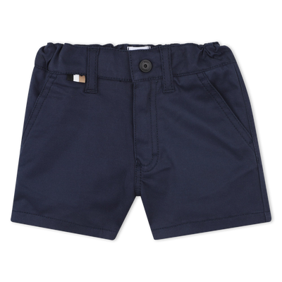Shorts tinta unita in cotone BOSS RAGAZZO