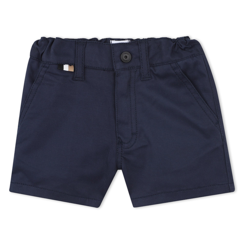 Shorts tinta unita in cotone BOSS 
                        RAGAZZO