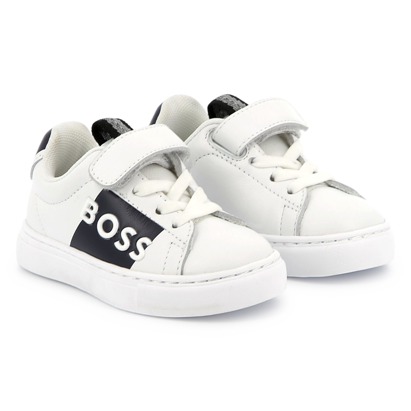 Sneakers pelle, velcro e lacci BOSS 
                        RAGAZZO