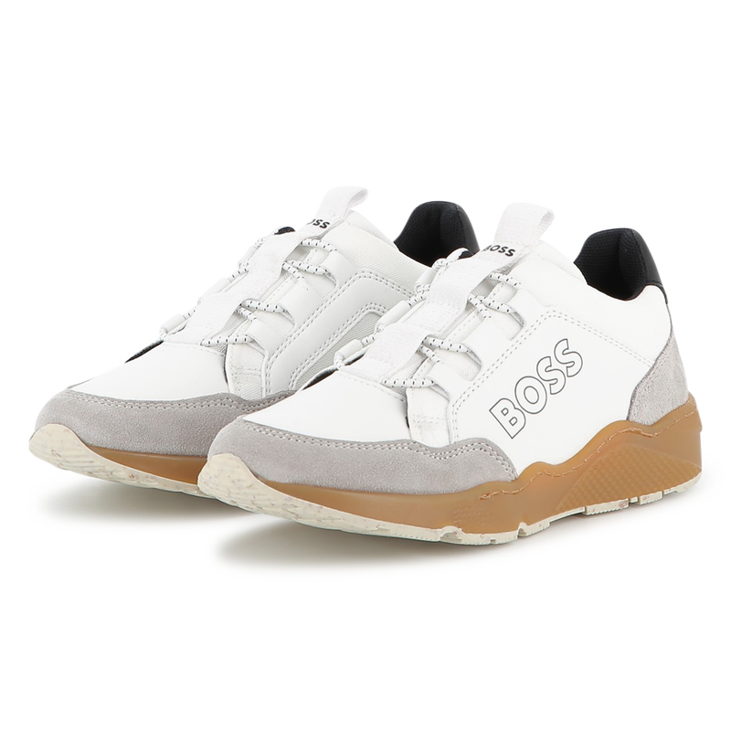 Sneakers finte e tela BOSS 
                        RAGAZZO