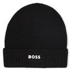 Cappello lavorato a maglia con logo BOSS 
                    RAGAZZO