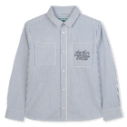 Camicia in cotone a righe KENZO KIDS 
                    RAGAZZO