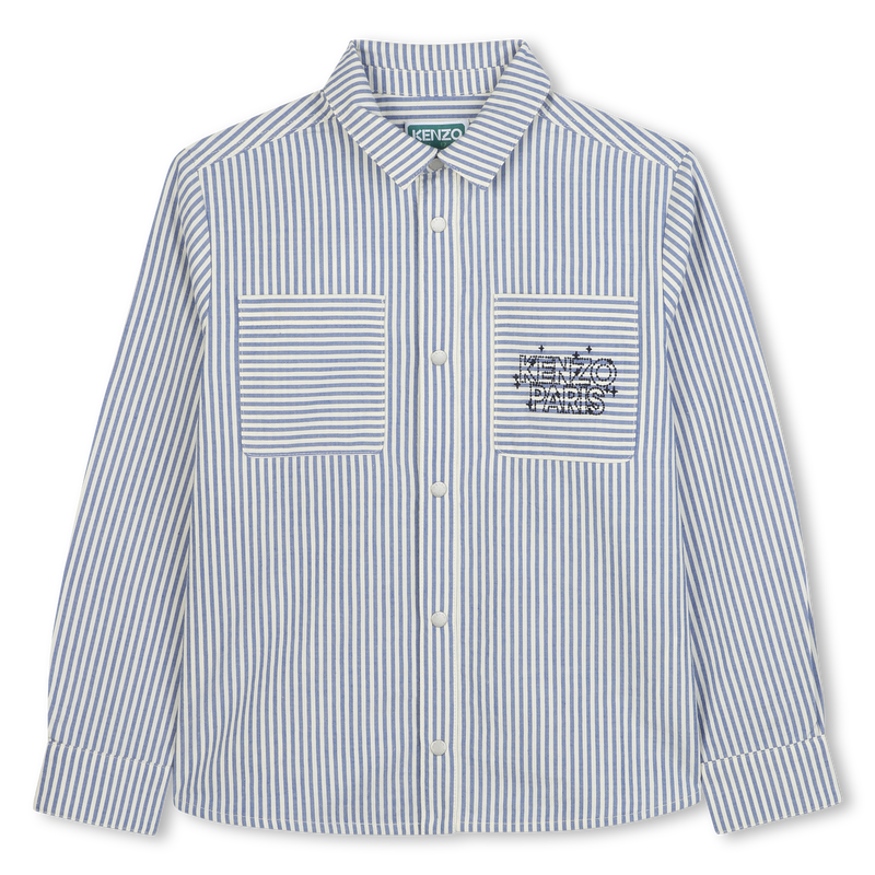 Camicia in cotone a righe KENZO KIDS 
                        RAGAZZO