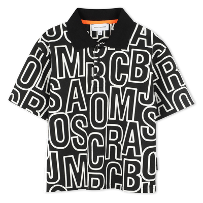 Polo con stampa monogramma MARC JACOBS RAGAZZO