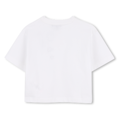 T-SHIRT A MANICHE CORTE DKNY BAMBINA