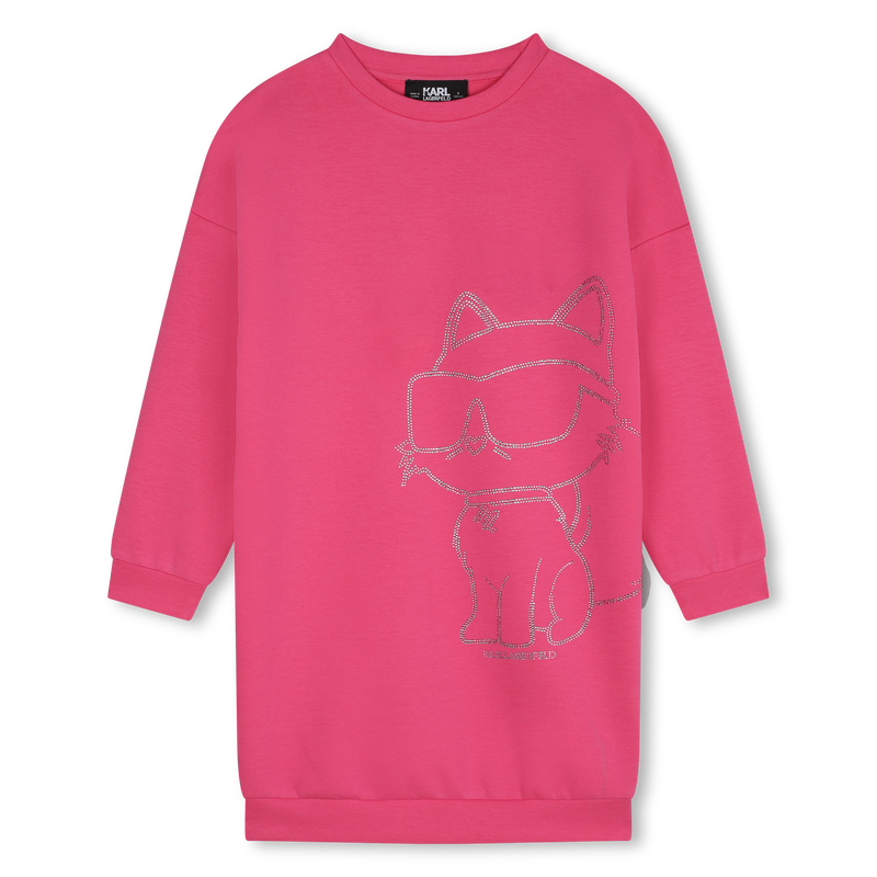 Abito dritto con strass KARL LAGERFELD KIDS 
                        BAMBINA