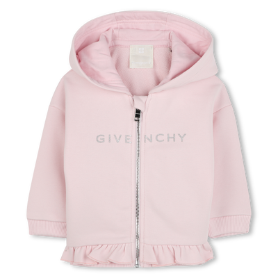 Cardigan con zip e cappuccio GIVENCHY BAMBINA