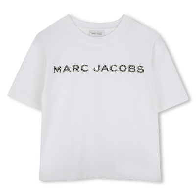 T-shirt in cotone con strass MARC JACOBS BAMBINA