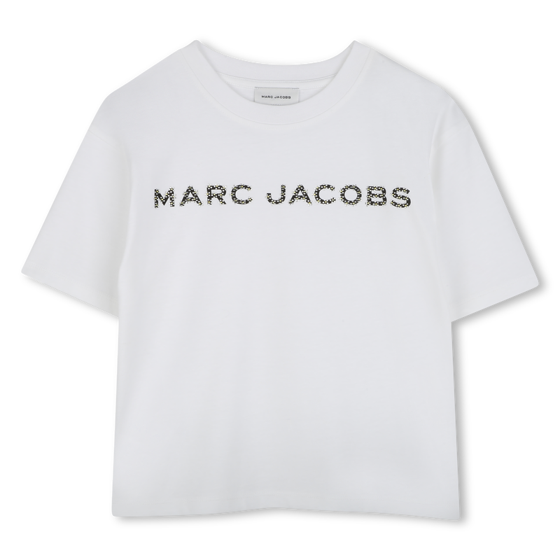 T-shirt in cotone con strass MARC JACOBS 
                        BAMBINA