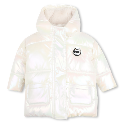 Giacca a vento con cappuccio KARL LAGERFELD KIDS BAMBINA