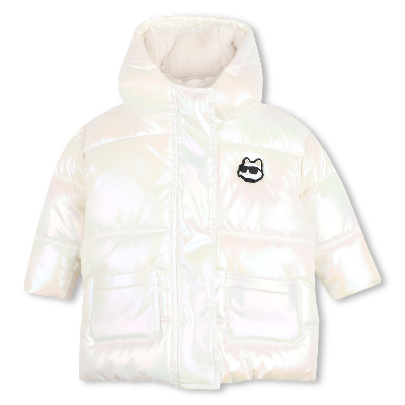 Giacca a vento con cappuccio KARL LAGERFELD KIDS 
                        BAMBINA