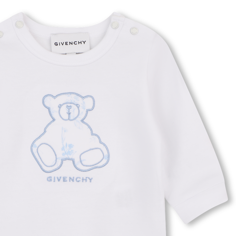 Completo salopette e t-shirt GIVENCHY 
                        BAMBINO