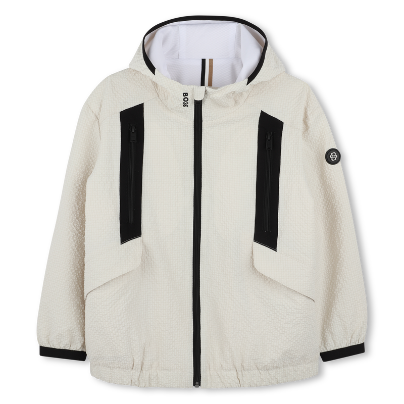 Giacca a vento con cappuccio BOSS 
                        RAGAZZO