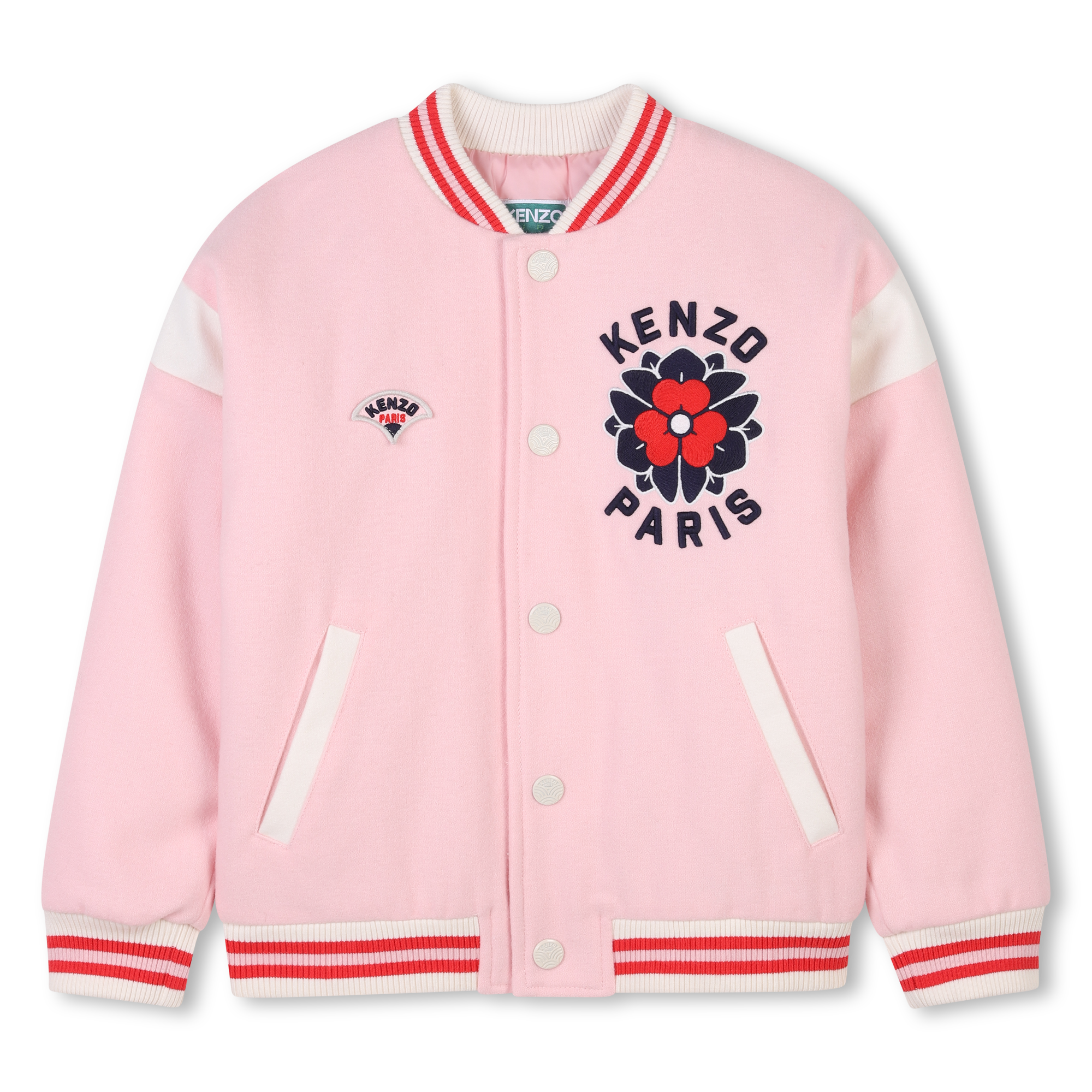 KENZO KIDS Giacca ricamata di lana per BAMBINA Kids around